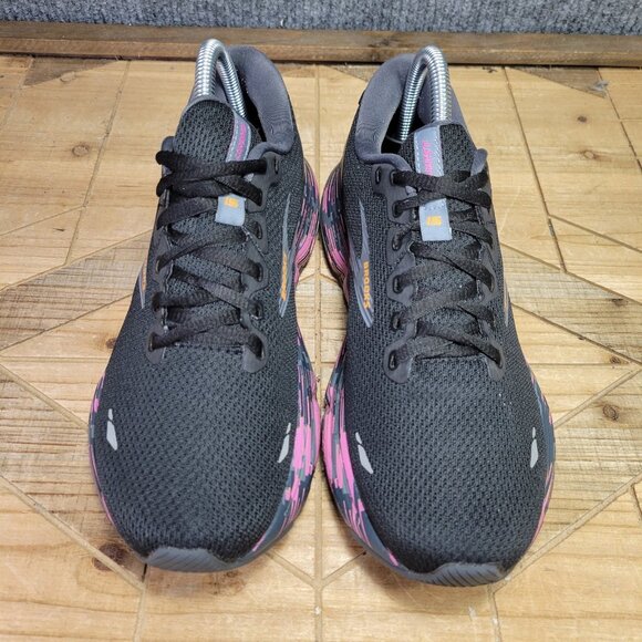 Brooks Ghost 15 Womens Shoes Size 8 Running Black Phlox Oriole Sneakers - Picture 3 of 12